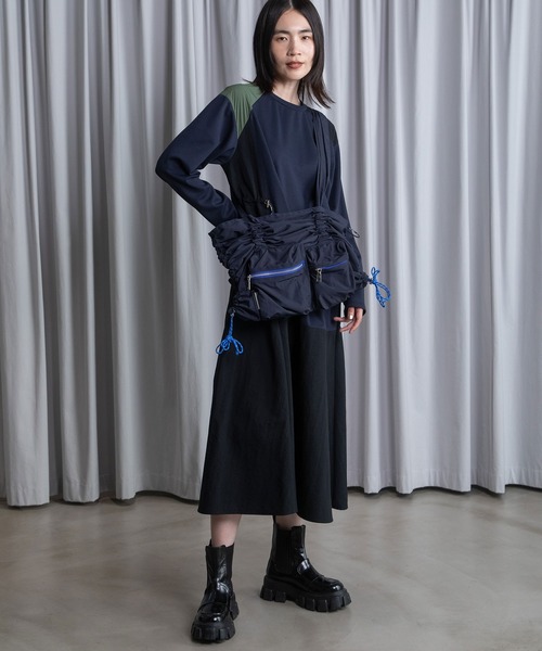 MARECHAL TERRE(マルシャルテル)の「ギャザートートバック(ショルダーバッグ・レディース・ネイビー/グレー/カーキ/ブラック・FREE)」の8枚目の写真