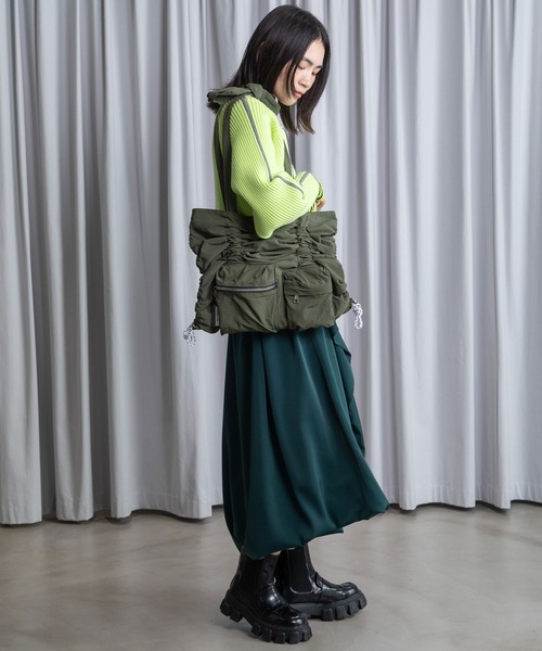 MARECHAL TERRE(マルシャルテル)の「ギャザートートバック(ショルダーバッグ・レディース・ネイビー/グレー/カーキ/ブラック・FREE)」の12枚目の写真