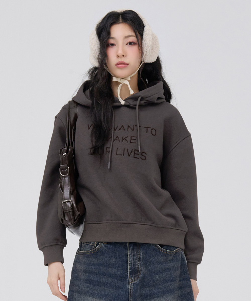 CHASECULT（チェイスカルト）の「女性ミンク起毛フードパーカー-チャコール（パーカー・レディース・チャコールグレー・85/90）」の3枚目の写真