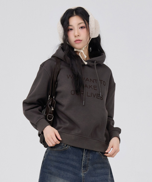 CHASECULT（チェイスカルト）の「女性ミンク起毛フードパーカー-チャコール（パーカー・レディース・チャコールグレー・85/90）」の4枚目の写真