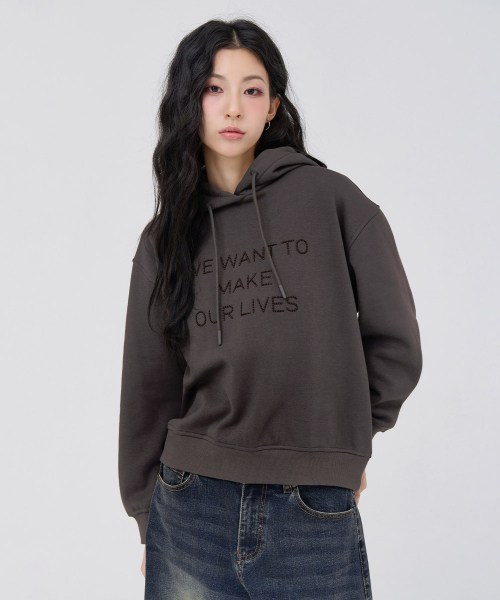 CHASECULT（チェイスカルト）の「女性ミンク起毛フードパーカー-チャコール（パーカー・レディース・チャコールグレー・85/90）」の5枚目の写真