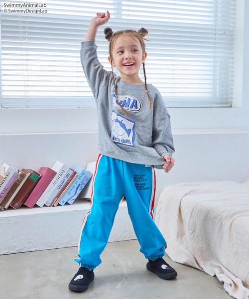 MARKEY'S（マーキーズ）の「サイドラインスウェットパンツ（その他パンツ・キッズ・ブラウン/ライトブルー/杢グレー・150/140/130/120/110/100/95/90/80）」の6枚目の写真