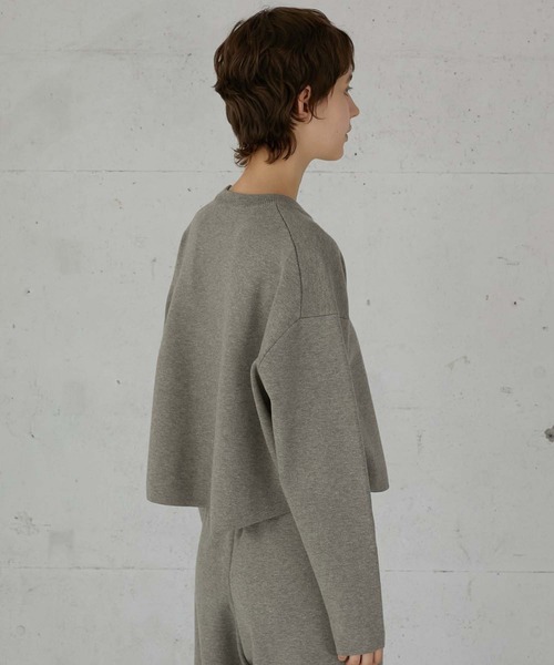 LA PEAU DE GEM（ラポドゥジェム）の「【LA PEAU DE GEM】c/n antipilling knit/アンチピリングニット（ニット/セーター・レディース・ブラウン/ブラック/グレイッシュベージュ・FREE）」の3枚目の写真