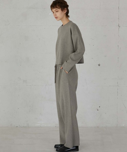 LA PEAU DE GEM（ラポドゥジェム）の「【LA PEAU DE GEM】c/n antipilling knit/アンチピリングニット（ニット/セーター・レディース・ブラウン/ブラック/グレイッシュベージュ・FREE）」の18枚目の写真