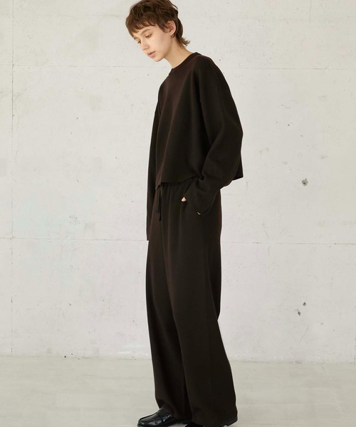 LA PEAU DE GEM（ラポドゥジェム）の「【LA PEAU DE GEM】c/n antipilling knit/アンチピリングニット（ニット/セーター・レディース・ブラウン/ブラック/グレイッシュベージュ・FREE）」の10枚目の写真