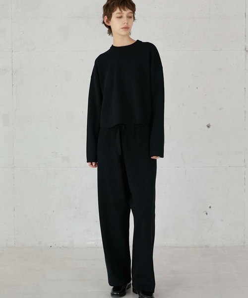 LA PEAU DE GEM（ラポドゥジェム）の「【LA PEAU DE GEM】c/n antipilling knit/アンチピリングニット（ニット/セーター・レディース・ブラウン/ブラック/グレイッシュベージュ・FREE）」の6枚目の写真