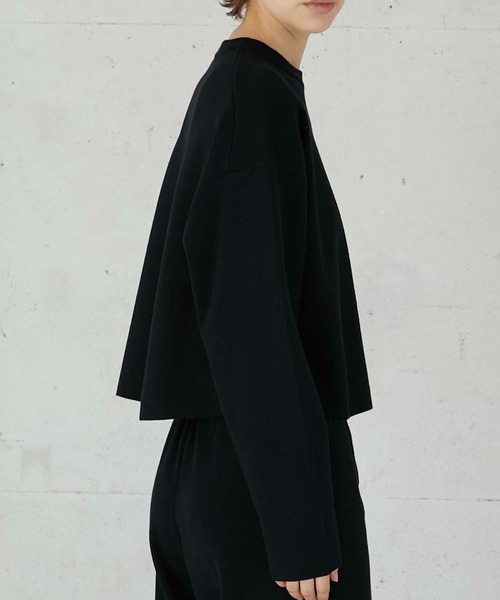 LA PEAU DE GEM（ラポドゥジェム）の「【LA PEAU DE GEM】c/n antipilling knit/アンチピリングニット（ニット/セーター・レディース・ブラウン/ブラック/グレイッシュベージュ・FREE）」の4枚目の写真