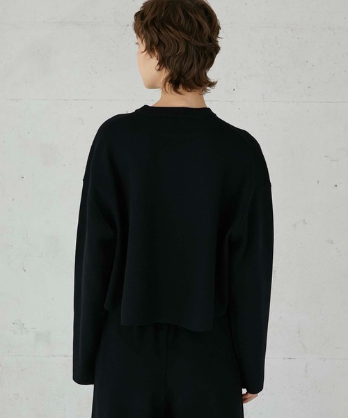 LA PEAU DE GEM（ラポドゥジェム）の「【LA PEAU DE GEM】c/n antipilling knit/アンチピリングニット（ニット/セーター・レディース・ブラウン/ブラック/グレイッシュベージュ・FREE）」の5枚目の写真