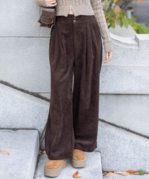 CLEAR BASIC | コーデュロイストレートパンツ[オフィスカジュアル 着回し抜群 大人]≪AW新作≫(その他パンツ)