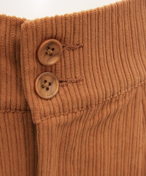 CLEAR BASIC（クリアベーシック）の「コーデュロイストレートパンツ[オフィスカジュアル 着回し抜群 大人]≪AW新作≫（その他パンツ・レディース・アイボリー/ブラウン/キャメル・F/PF）」の6枚目の写真