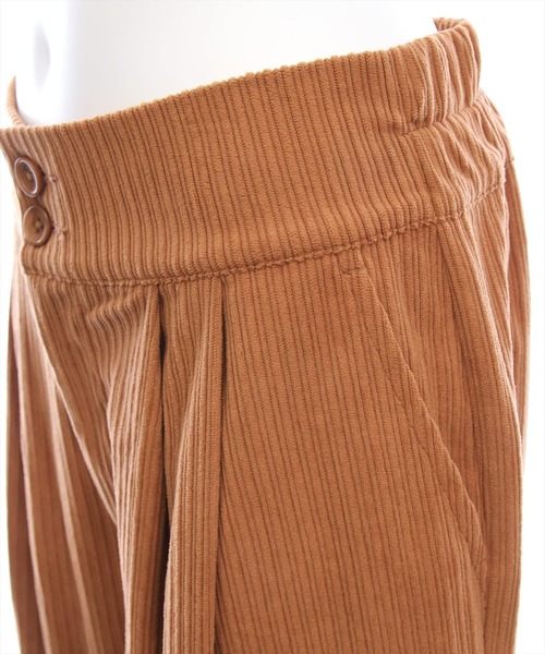 CLEAR BASIC（クリアベーシック）の「コーデュロイストレートパンツ[オフィスカジュアル 着回し抜群 大人]≪AW新作≫（その他パンツ・レディース・アイボリー/ブラウン/キャメル・F/PF）」の14枚目の写真