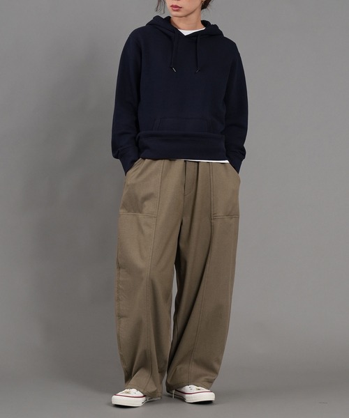 .WORKS(ドットワークス)の「両面起毛デニム コクーンパンツ(カーゴパンツ・レディース・ブラック/ネイビー系2/ダークグレー/モカ/ネイビー/ネイビー系1・S/M/L)」の1枚目の写真