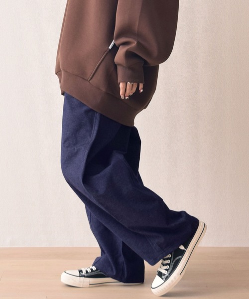 .WORKS(ドットワークス)の「両面起毛デニム コクーンパンツ(カーゴパンツ・レディース・ブラック/ネイビー系2/ダークグレー/モカ/ネイビー/ネイビー系1・S/M/L)」の15枚目の写真