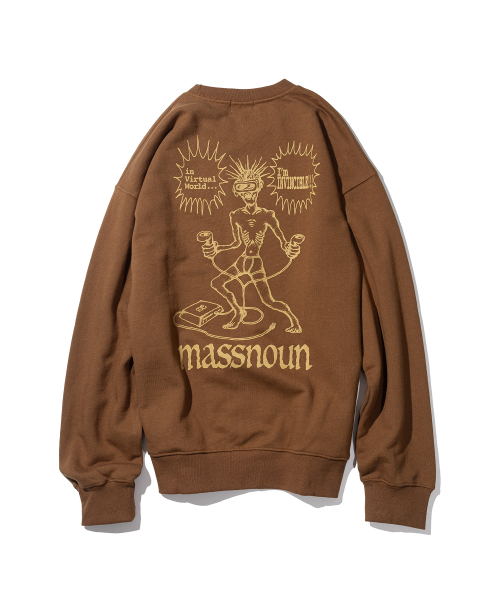 MASSNOUN(マスノウン)の「インビンシブル オーバーサイズ ヘビースウェット Tシャツ MFTCR001-BR(スウェット・レディース・その他・LARGE/MEDIUM/SMALL)」の1枚目の写真