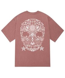 KTPP0094 スカルアートピグメント半袖Tシャツ - ピンク