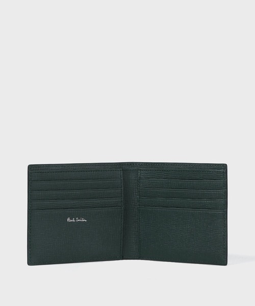 セール13000円→11600円PaulSmithダークグリーンお札入れ財布 本革 二