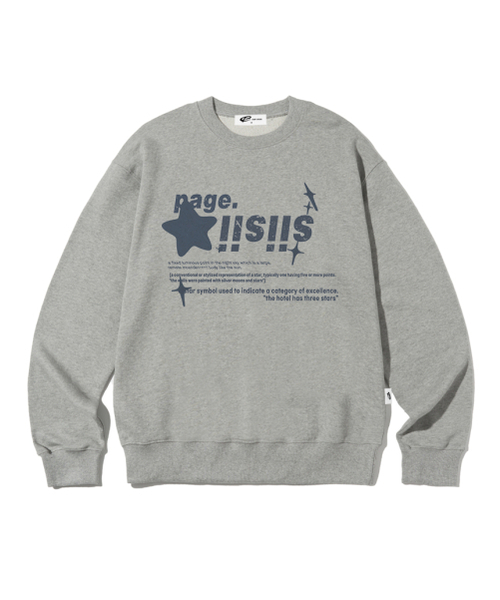 PAGESIISII(ページシシ)の「ネイビー クロム シシ スターズ プリント スウェット グレー(スウェット・レディース・その他・MEDIUM/LARGE)」の1枚目の写真