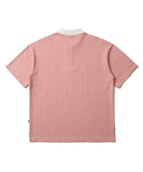 SEARCH410（サーチ410）の「ピケジッパーカラーティー ピンク（ポロシャツ・メンズ・その他・LARGE/MEDIUM）」の2枚目の写真