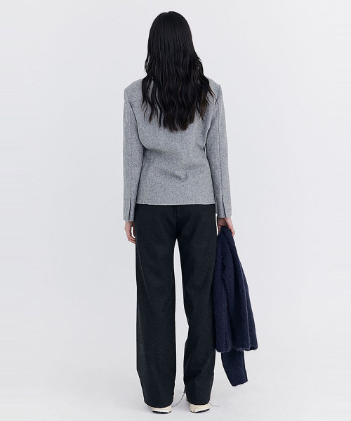 WNDERKAMMER(ブンダーカンマー)の「ウールスリムラインシャツ_グレー(シャツ/ブラウス・レディース・その他・SMALL/MEDIUM)」の5枚目の写真