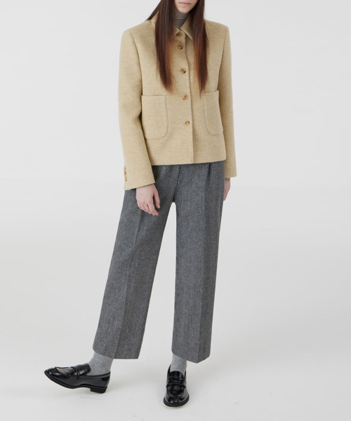 VOYONN(ボヨン)の「ショートコートジャケットイエロー040(チェスターコート・レディース・イエロー・LARGE/MEDIUM)」の4枚目の写真