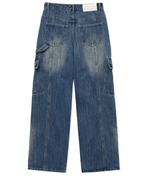 DECET(デケト)の「Cargo Carpenter Wide Jeans DCPT042BlueA(デニムパンツ・レディース・その他・26/28/30/32/34)」の8枚目の写真