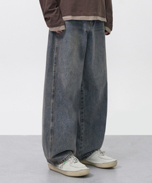 ディープカーブデニムパンツ (MEDIUM INDIGO)