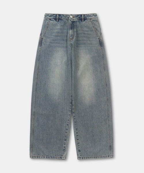 EXCONTAINER(エックスコンテナ)の「ディープカーブデニムパンツ (MEDIUM INDIGO)(デニムパンツ・メンズ・その他・MEDIUM/LARGE/SMALL/X-LARGE)」の2枚目の写真