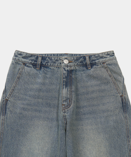 EXCONTAINER(エックスコンテナ)の「ディープカーブデニムパンツ (MEDIUM INDIGO)(デニムパンツ・メンズ・その他・MEDIUM/LARGE/SMALL/X-LARGE)」の3枚目の写真