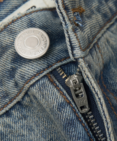 EXCONTAINER(エックスコンテナ)の「ディープカーブデニムパンツ (MEDIUM INDIGO)(デニムパンツ・メンズ・その他・MEDIUM/LARGE/SMALL/X-LARGE)」の6枚目の写真