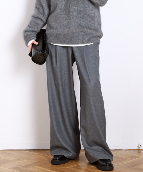 イージーワイドパンツ(フラノ)1（スラックス）｜EVERYDAY I LIKE
