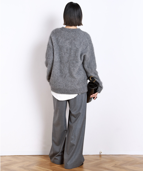 EVERYDAY I LIKE.（エヴリディアイライク）の「*イージーワイドパンツ(フラノ)1（スラックス・レディース・グレー/ウッド・38/36/40）」の15枚目の写真