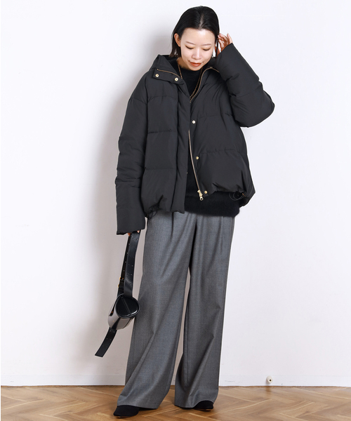 EVERYDAY I LIKE.（エヴリディアイライク）の「*イージーワイドパンツ(フラノ)1（スラックス・レディース・グレー/ウッド・38/36/40）」の20枚目の写真