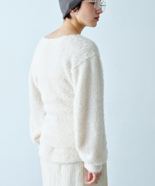 CODE A(コードエー)の「feather pullover(ニット/セーター・レディース・ライトイエロー系/ブラック/オフホワイト・00)」の11枚目の写真