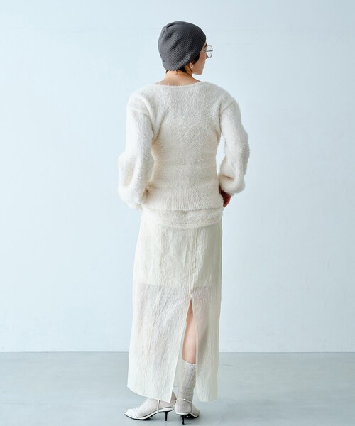 CODE A(コードエー)の「feather pullover(ニット/セーター・レディース・ライトイエロー系/ブラック/オフホワイト・00)」の13枚目の写真