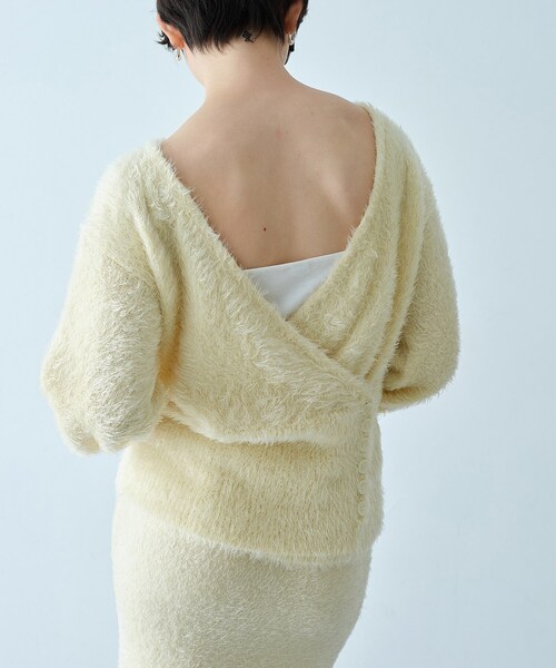 CODE A(コードエー)の「feather pullover(ニット/セーター・レディース・ライトイエロー系/ブラック/オフホワイト・00)」の14枚目の写真