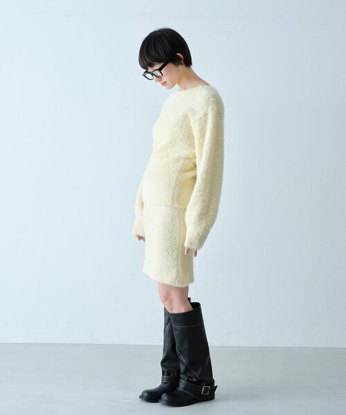 CODE A(コードエー)の「feather pullover(ニット/セーター・レディース・ライトイエロー系/ブラック/オフホワイト・00)」の16枚目の写真