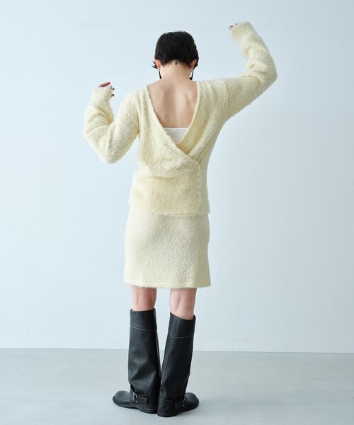 CODE A(コードエー)の「feather pullover(ニット/セーター・レディース・ライトイエロー系/ブラック/オフホワイト・00)」の17枚目の写真