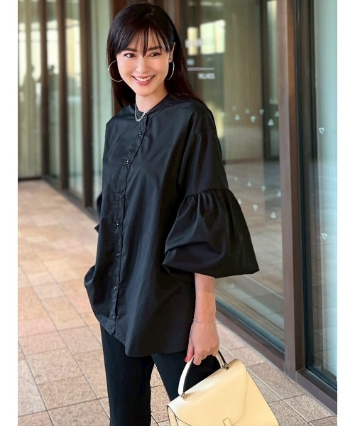 Day and Grade（デイアンドグレイド）の「【Shihoセレクト】ボリュームスリーブシャツ（シャツ/ブラウス・レディース・ブラック・FREE）」の4枚目の写真