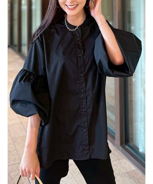 Day and Grade（デイアンドグレイド）の「【Shihoセレクト】ボリュームスリーブシャツ（シャツ/ブラウス・レディース・ブラック・FREE）」の7枚目の写真