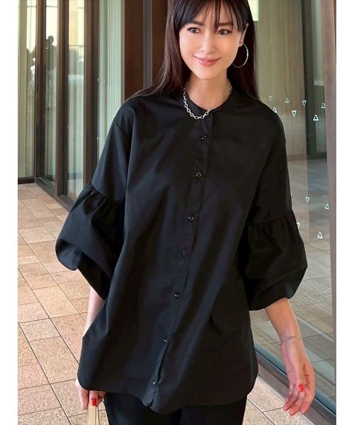 Day and Grade（デイアンドグレイド）の「【Shihoセレクト】ボリュームスリーブシャツ（シャツ/ブラウス・レディース・ブラック・FREE）」の9枚目の写真