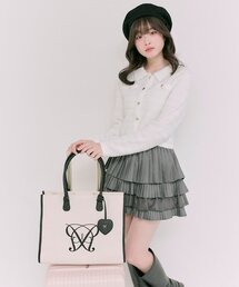 OLIVE des OLIVE（オリーブデオリーブ）の「Aimerianejoieハートミラーチャーム付きトート（トートバッグ）」