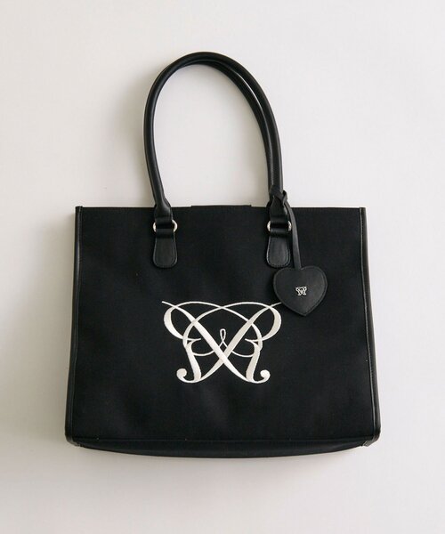 OLIVE des OLIVE（オリーブデオリーブ）の「Aimerianejoieハートミラーチャーム付きトート（トートバッグ・レディース・ブラウン/ベージュ/アイボリー/ブラック/サックスブルー/グレイッシュベージュ・FREE）」の16枚目の写真