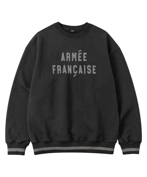 KANEITEI(カネイテイ)の「ARMEE FRANCAISE CREWNECK (CHARCOAL)(スウェット・レディース・チャコール・SMALL/MEDIUM/LARGE/X-LARGE)」の1枚目の写真