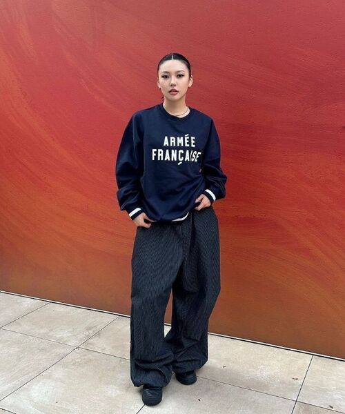 KANEITEI(カネイテイ)の「ARMEE FRANCAISE CREWNECK (CHARCOAL)(スウェット・レディース・チャコール・SMALL/MEDIUM/LARGE/X-LARGE)」の5枚目の写真