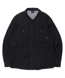 DISTN9NE（ディストナイン）の「長袖デニムシャツ ブラック (LP1YU093-076)（シャツ/ブラウス）」