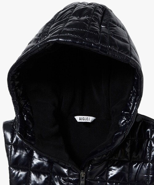 AIGLE（エーグル）の「クリスマスカプセルコレクション 撥水 キルティングフード バラクラバ（ニットキャップ/ビーニー・レディース・バイオレット/ブルー/ブラック/グリーン/レッド・FREE）」の18枚目の写真