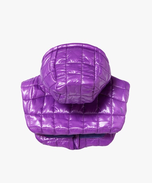 AIGLE（エーグル）の「クリスマスカプセルコレクション 撥水 キルティングフード バラクラバ（ニットキャップ/ビーニー・レディース・バイオレット/ブルー/ブラック/グリーン/レッド・FREE）」の10枚目の写真