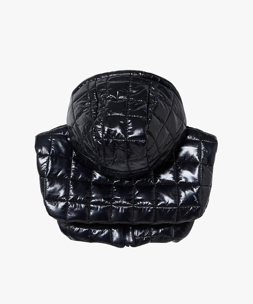 AIGLE（エーグル）の「クリスマスカプセルコレクション 撥水 キルティングフード バラクラバ（ニットキャップ/ビーニー・レディース・バイオレット/ブルー/ブラック/グリーン/レッド・FREE）」の16枚目の写真