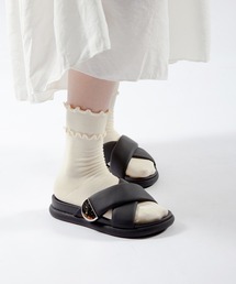 ALL BLACK（オールブラック）の「【厚底/3.5cm】クロスサンダル（サンダル）」