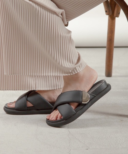 厚底/3.5cm】クロスサンダル ALL BLACK│Jeffrey Campbell OFFICIAL